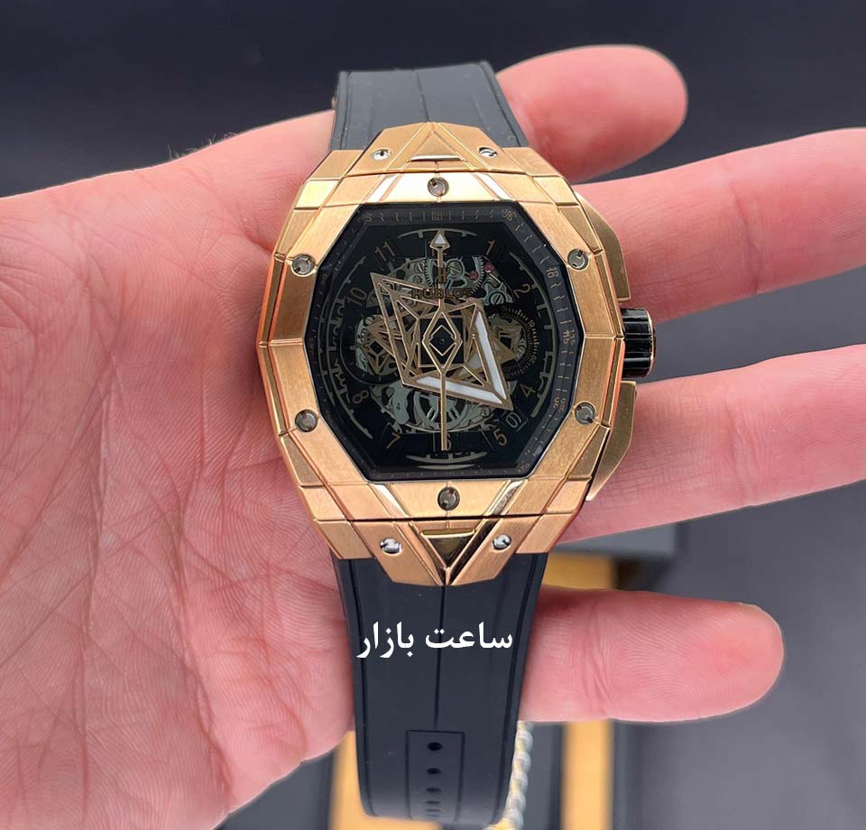 ساعت مردانه هابلوت رزگلد