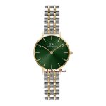 ساعت زنانه DW سیلور گلد صفحه سبز