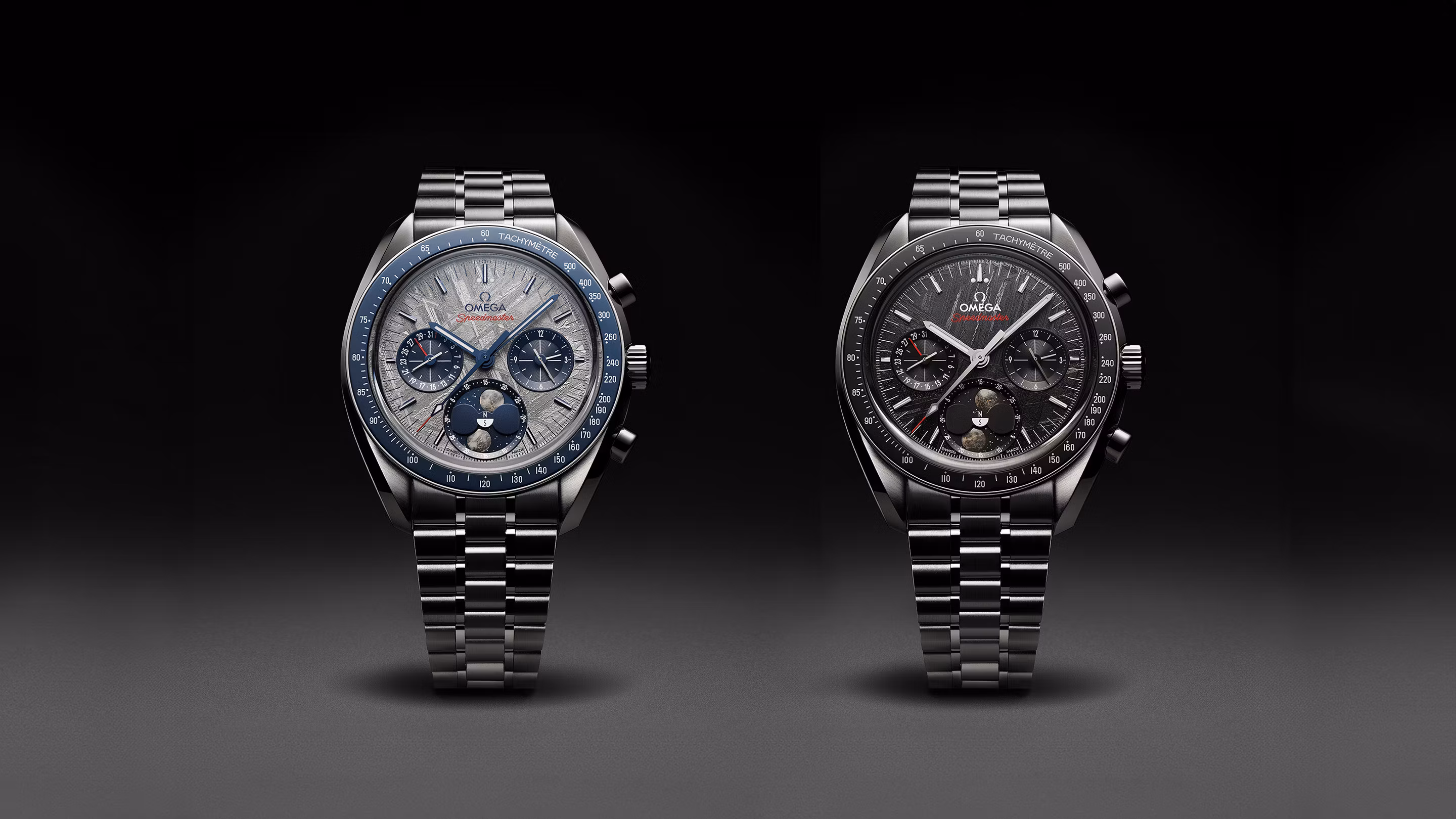 ساعت امگا Omega Speedmaster Moonphase Meteorite