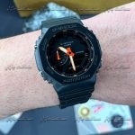 ساعت جی شاک مشکی ایندکس نارنجی GA2100