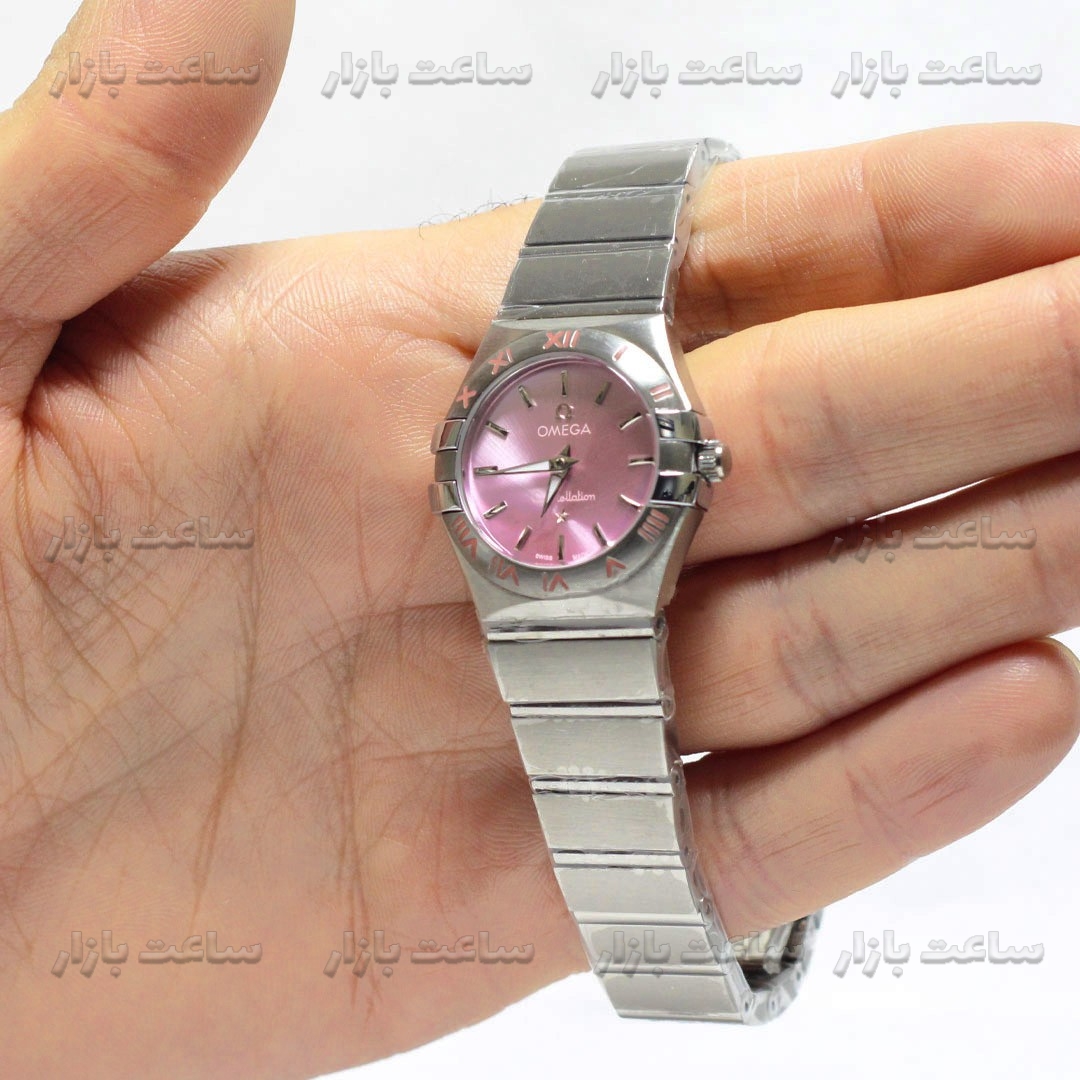 ساعت امگا کانسلیشن زنانه صفحه صورتی
