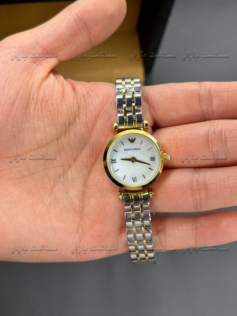 خرید ساعت زنانه امپریو آرمانی سیلور گلد Emporio Armani SD4524