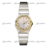 خرید ساعت امگا زنانه دورنگین طلایی سیلور Omega Constellation