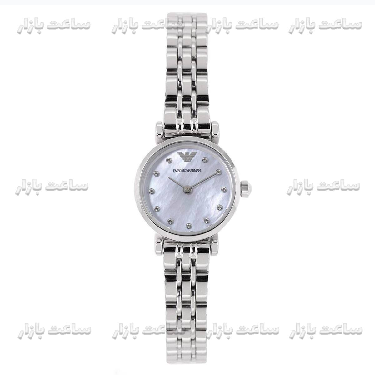 خرید ساعت زنانه امپریو آرمانی سیلور صفحه صدفی Emporio Armani SD8324