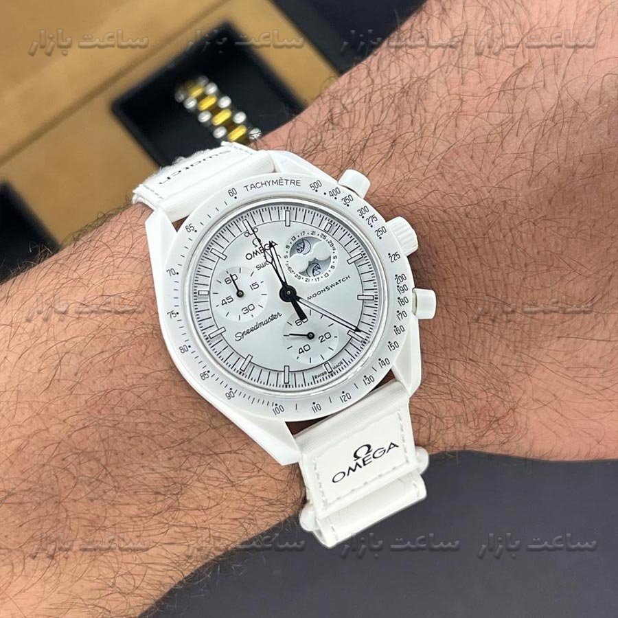 ساعت امگا سواچ سفید Omega X Swatch mission to the moon