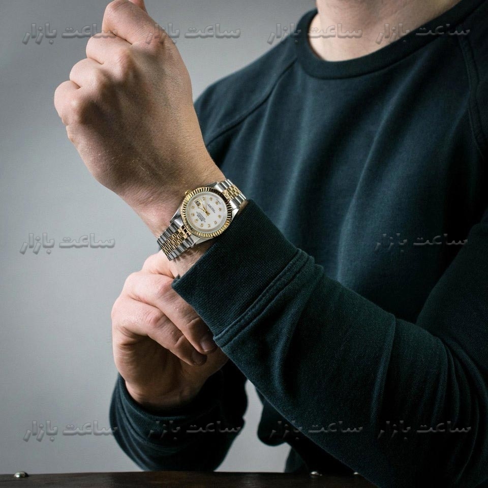 ساعت رولکس دیت جاست مردانه ایندکس نگین